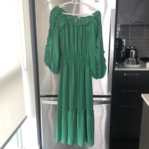 Green Print Dress
